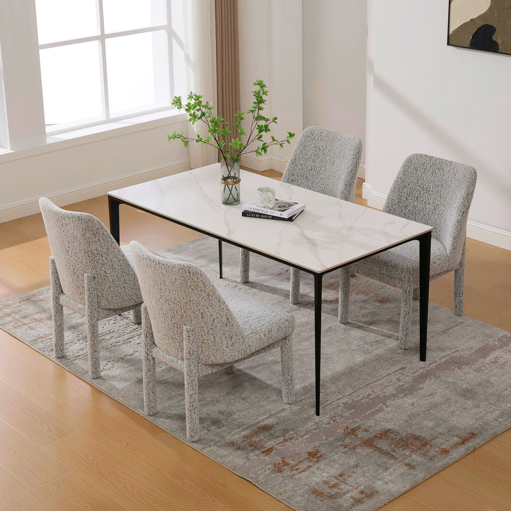 21.46" Wide Modern Minimalist Dining Chair Set of 4