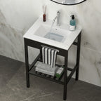 24" x 18" Bathroom Ceramic Console Sink