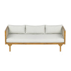 Outdoor Patio Sofa with Acacia Wood and Rope Design