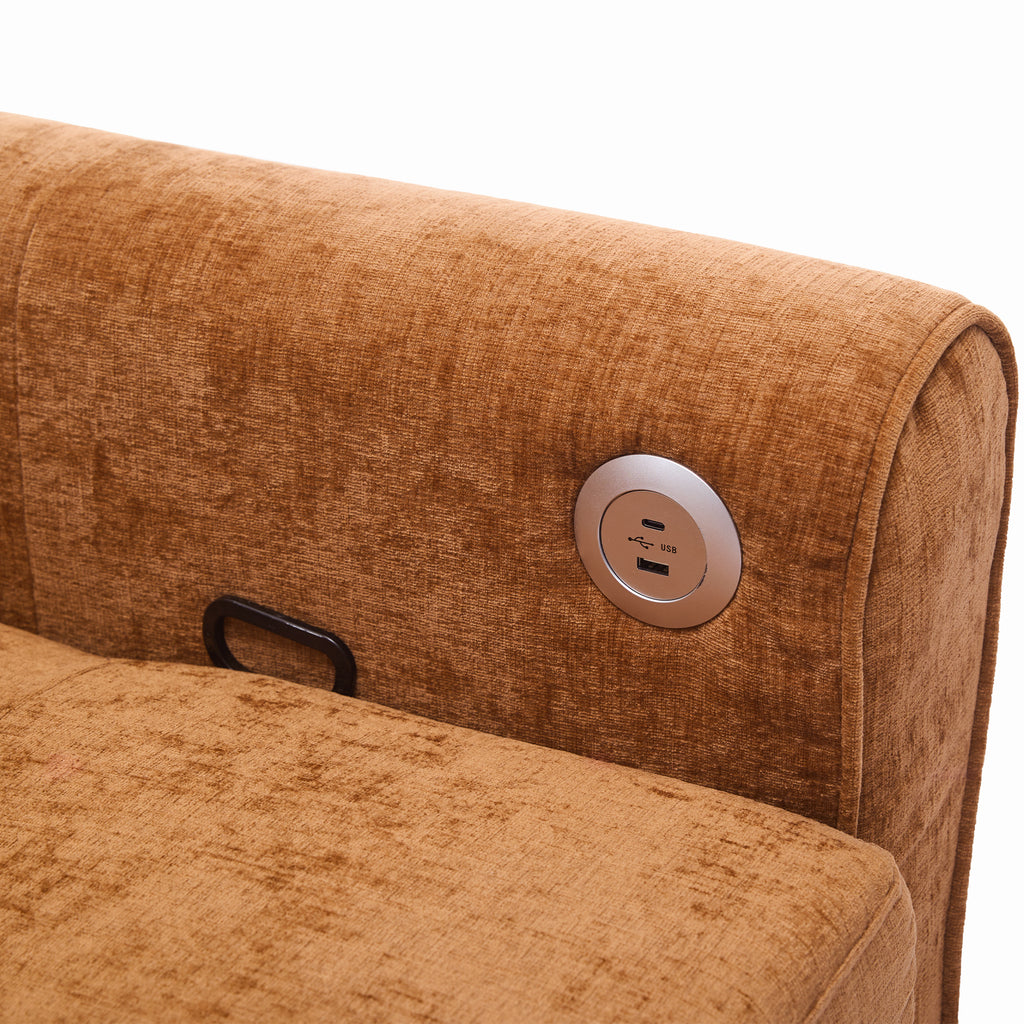2-in-1 Sofa 82" Three-Seater Sofa with a Sofa Bed and Reversible Recliner