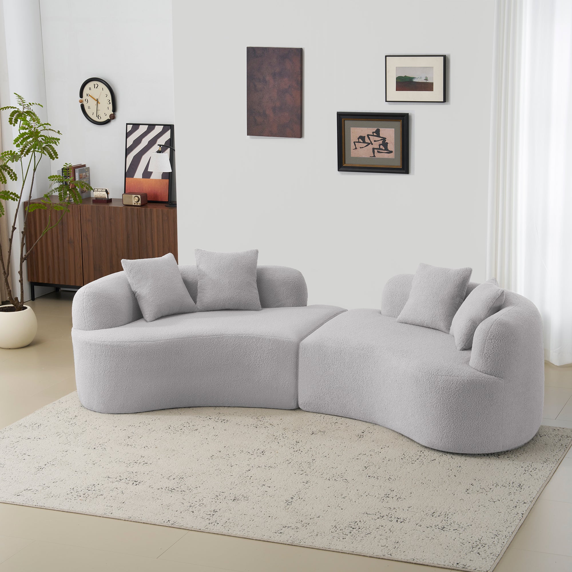Curved Four Seater Sofa