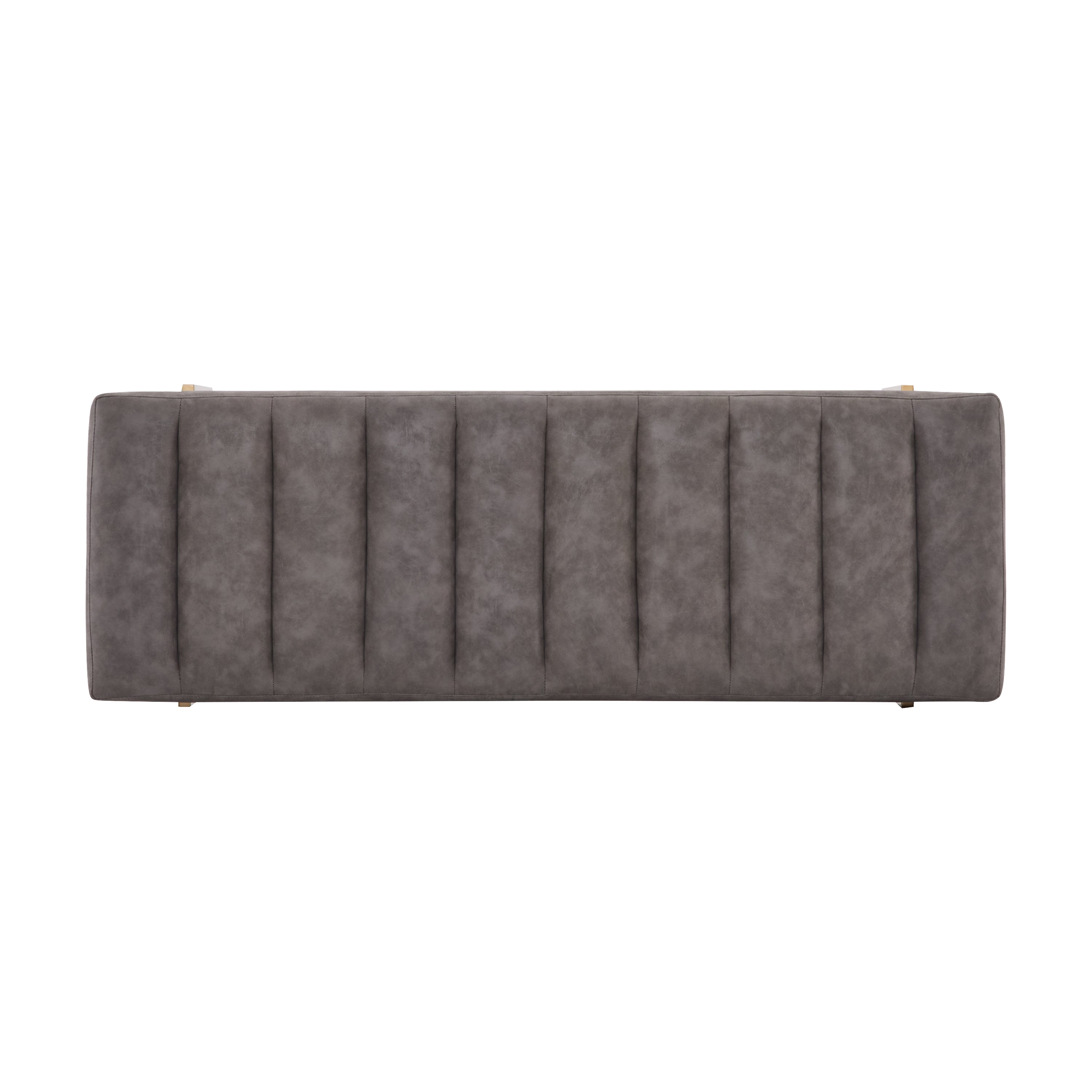 Upholstered Channel Tufted Ottoman Bench Seat