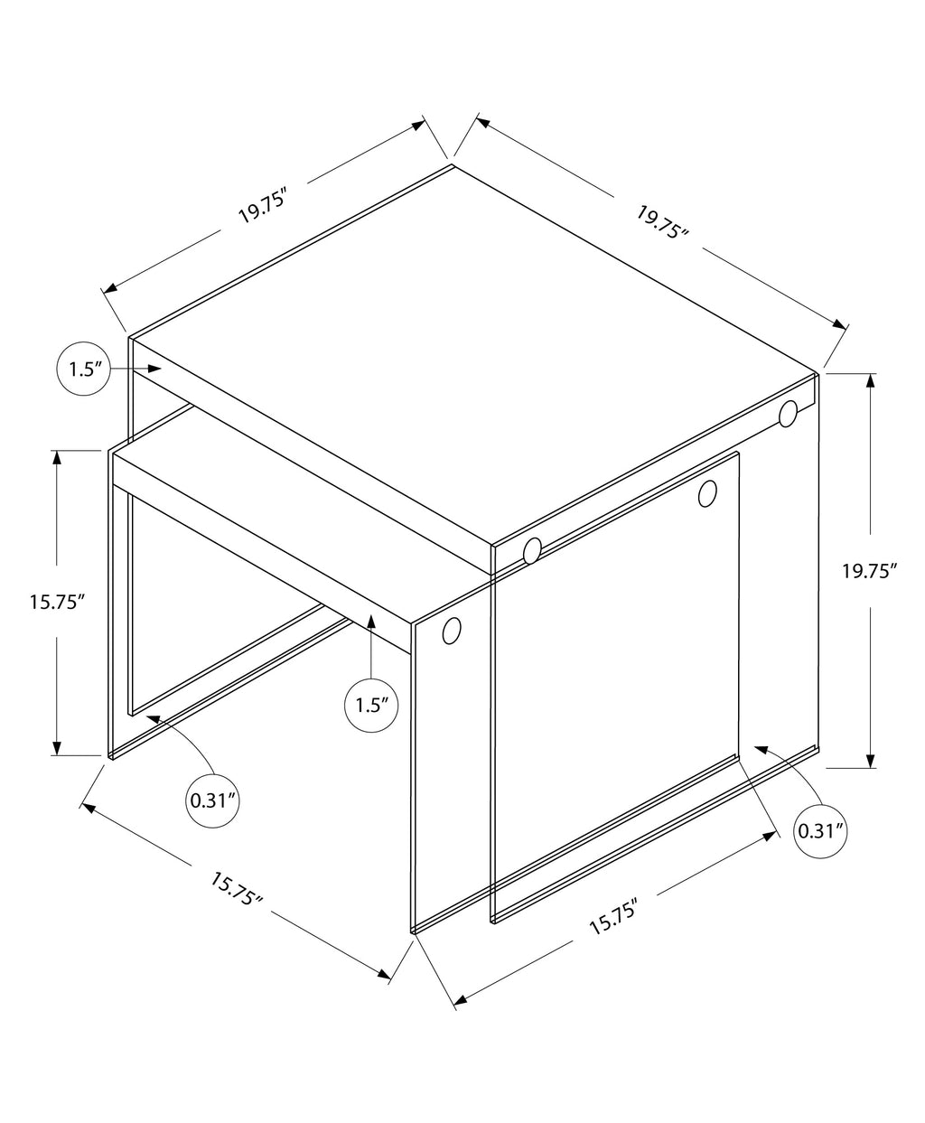 Nesting Table Set Of 2