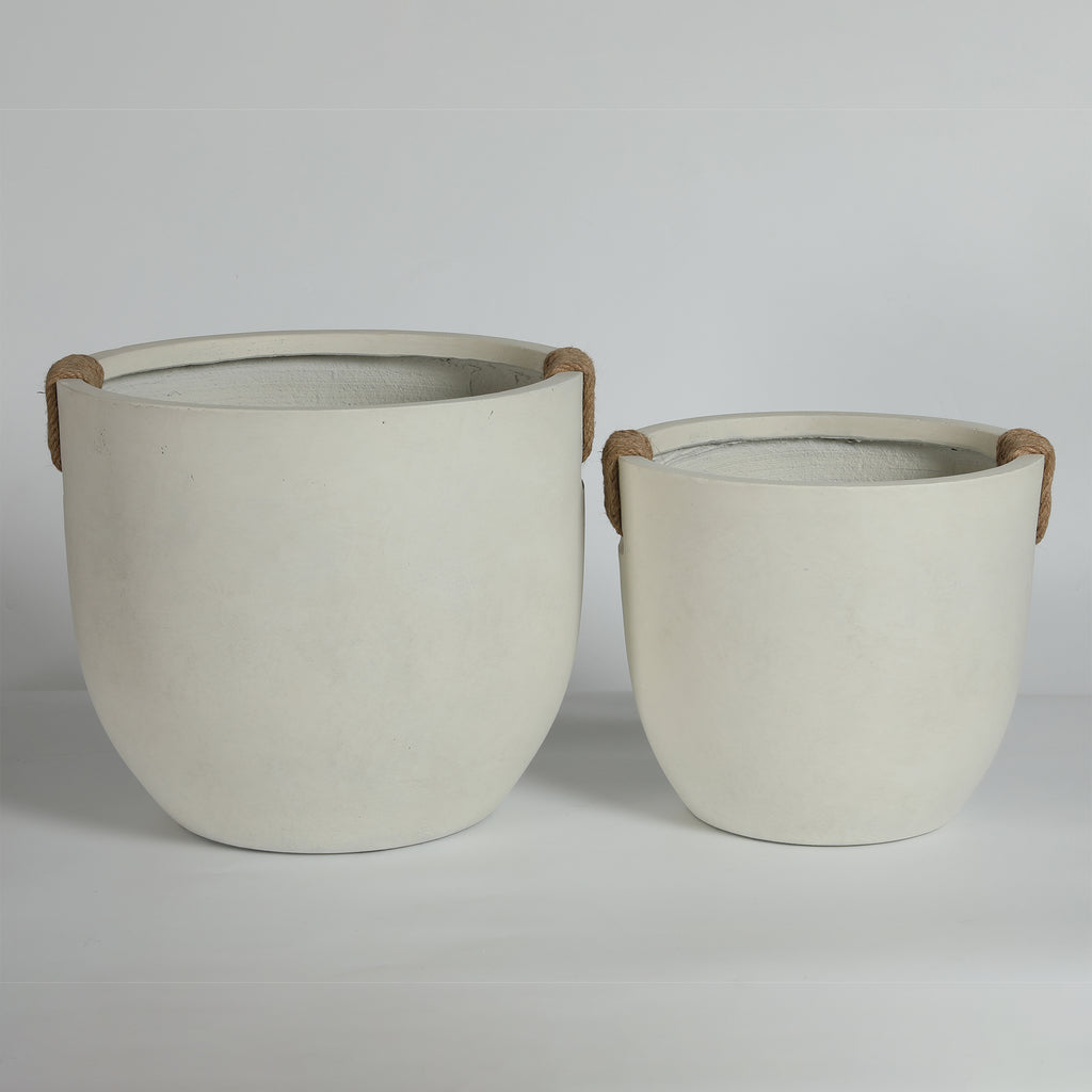Round Concrete Planter Set of 2