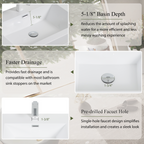 60" Wall-Mounted Bathroom Vanity with Sink