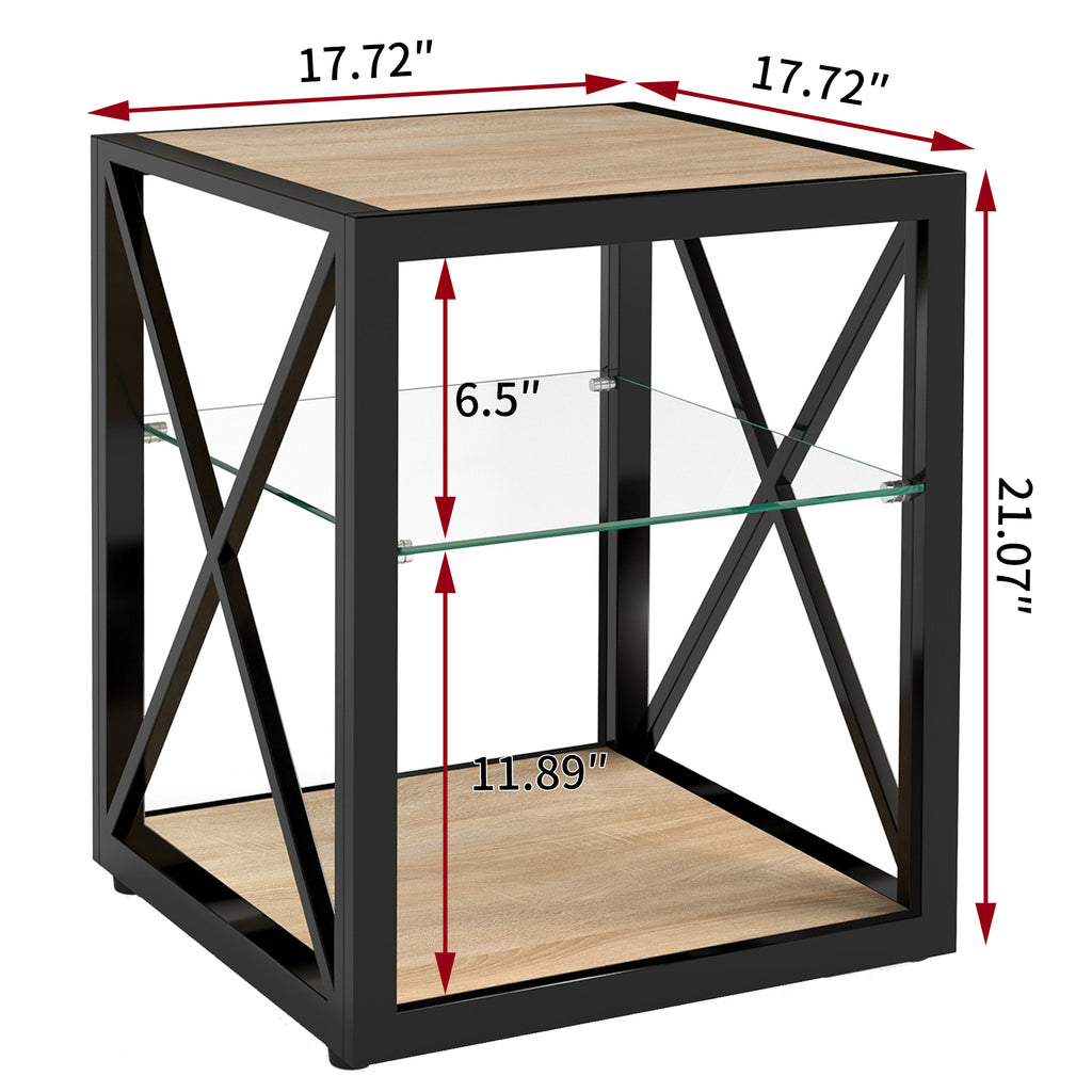 Modern End Table Nightstand for Bedroom & Living Room