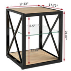 Modern End Table Nightstand for Bedroom & Living Room