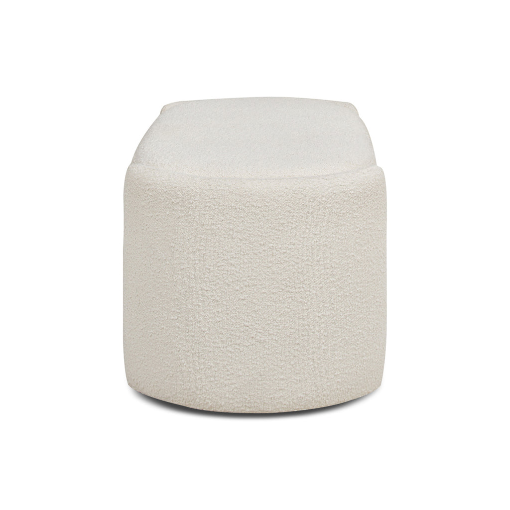 Fuji 43" Upholstered Oval Storage Bench