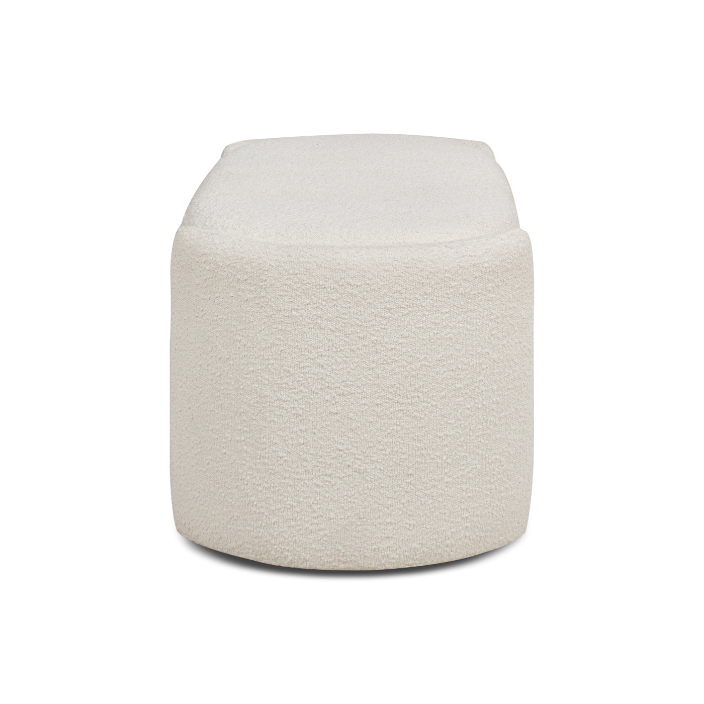 Fuji 43" Upholstered Oval Storage Bench