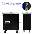 Movable Lockable Double Door Partition with Lock
