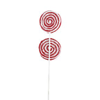 Iced Lollipop Spray Christmas Tree Ornaments - Set of 6