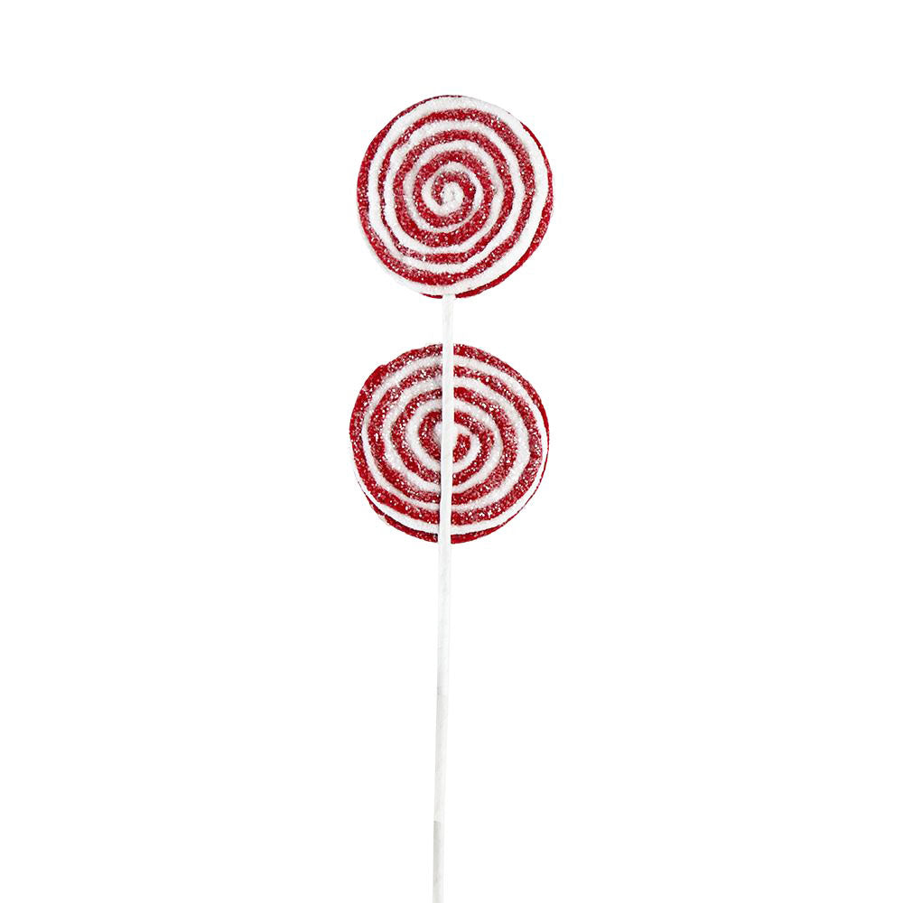 Iced Lollipop Spray Christmas Tree Ornaments - Set of 6