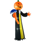 Outsunny 10ft Inflatable Halloween Pumpkin Head Ghost Decoration
