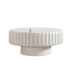 Round Fluted Storage Table with Lift-Off Lid