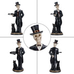 Halloween Skeleton Butler Floor Statue
