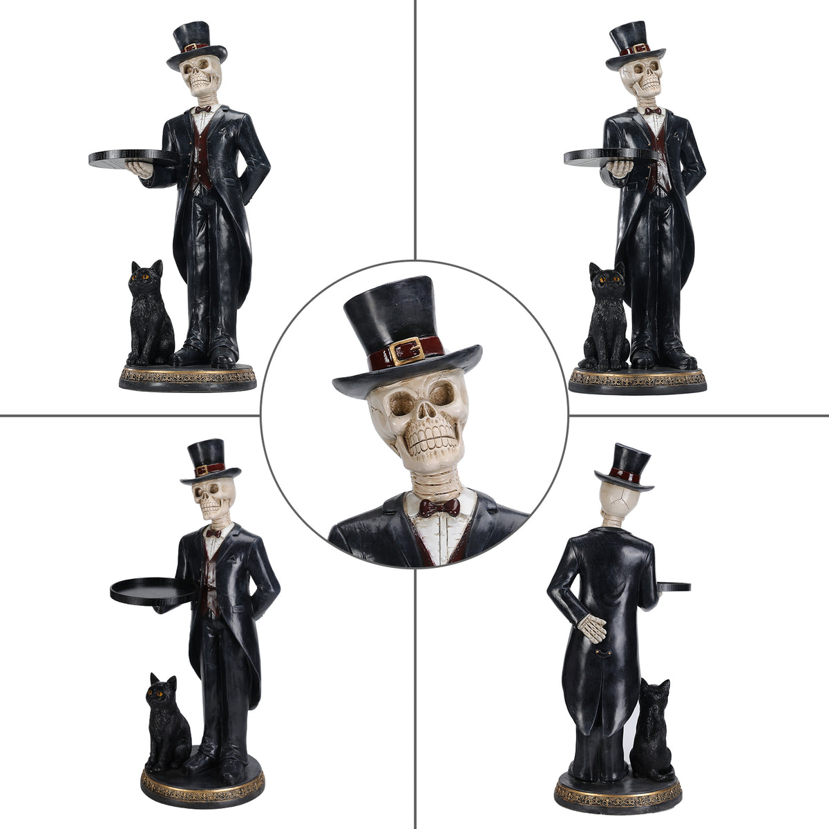 Halloween Skeleton Butler Floor Statue