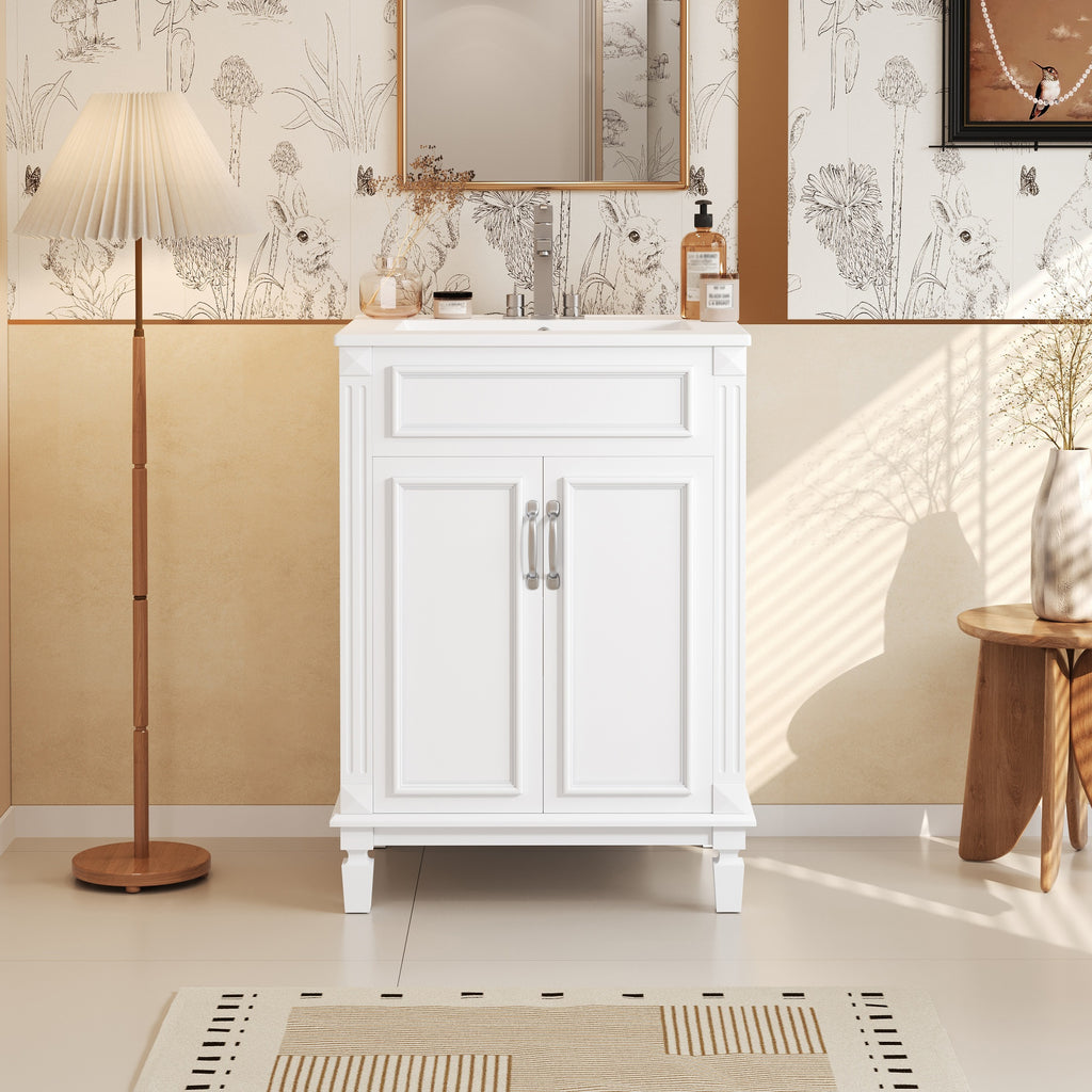 24" Bathroom Vanity with Top Sink