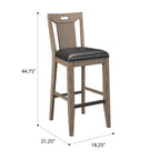 Brown Slat Back Bar Stools, Set of 2