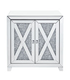 Noralie Mirrored & Faux Diamonds Console Cabinet