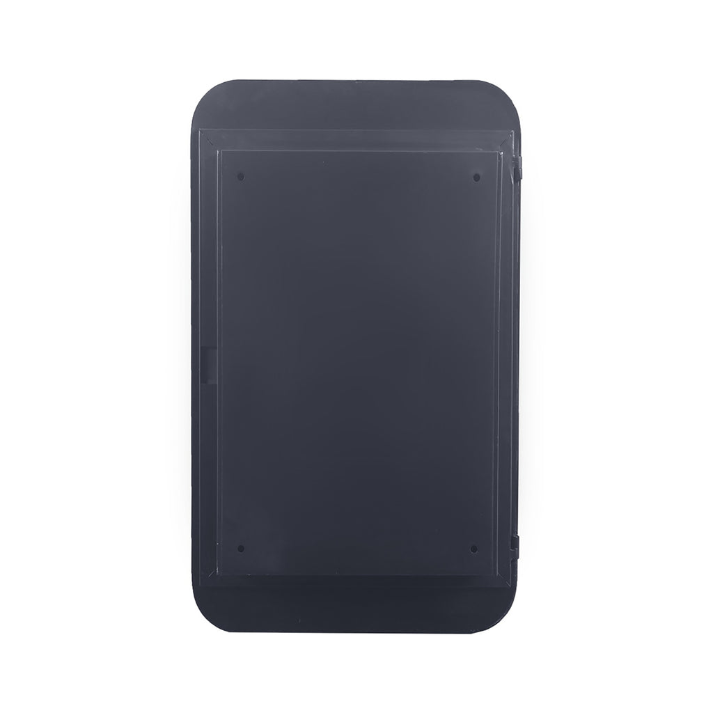20x30 Inch Recessed Black Metal Framed Medicine Cabinet
