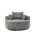 55''L Chenille Foam Single Swivel Chair