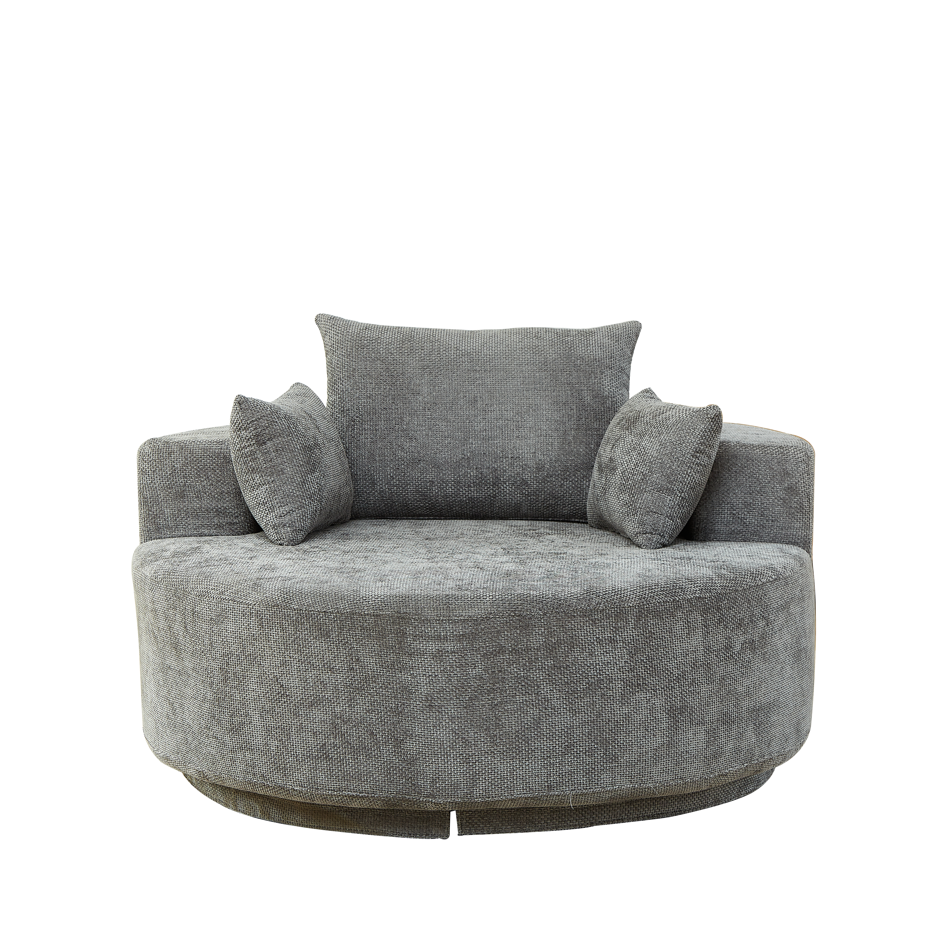 55''L Chenille Foam Single Swivel Chair