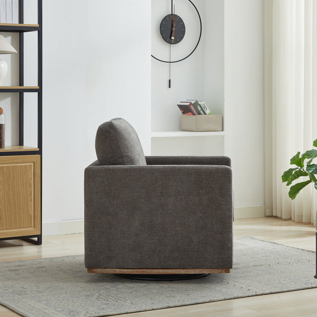 30.7"W Square Upholstered Swivel Accent Chair