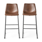 Set of 2 30" Cedric Faux Leather Barstool Vintage