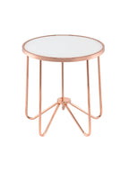 Alivia Frosted Glass & Rose Table