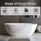 66.9″ Solid Surface Matte Soaking Tub