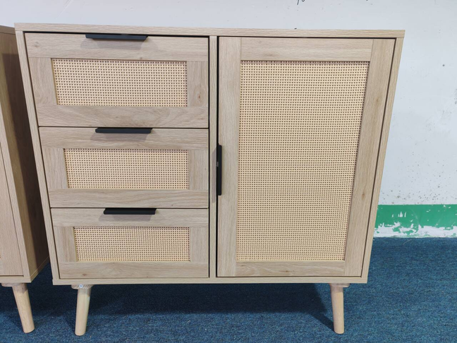 Modern Rattan Wood Dresser