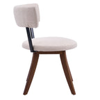 Modern Upholstered Dining Chairs with Curved Back