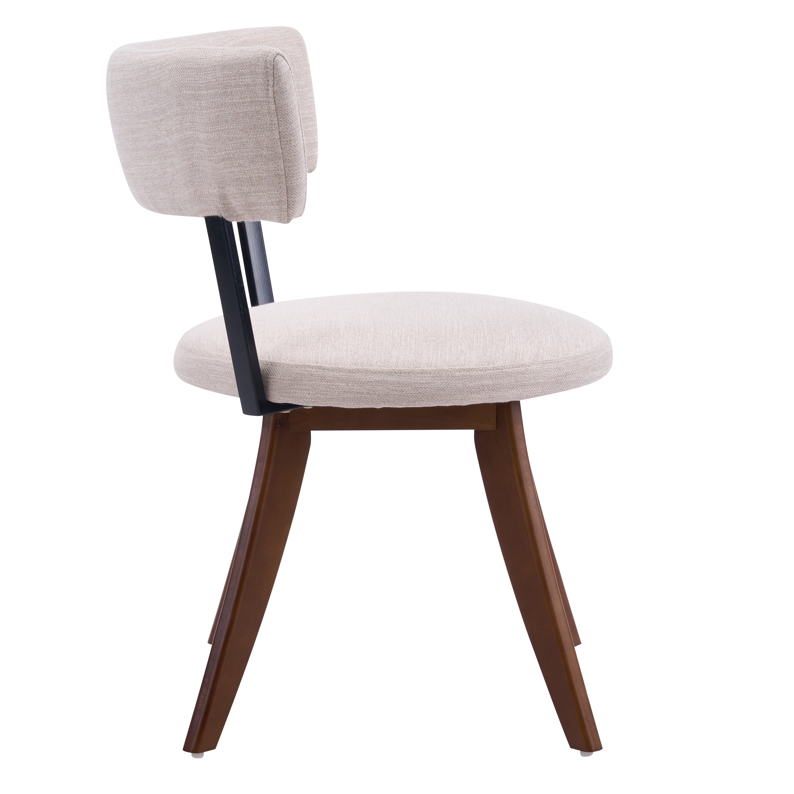 Modern Upholstered Dining Chairs with Curved Back