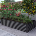 8×4×1.5 ft Galvanized Raised Garden Bed