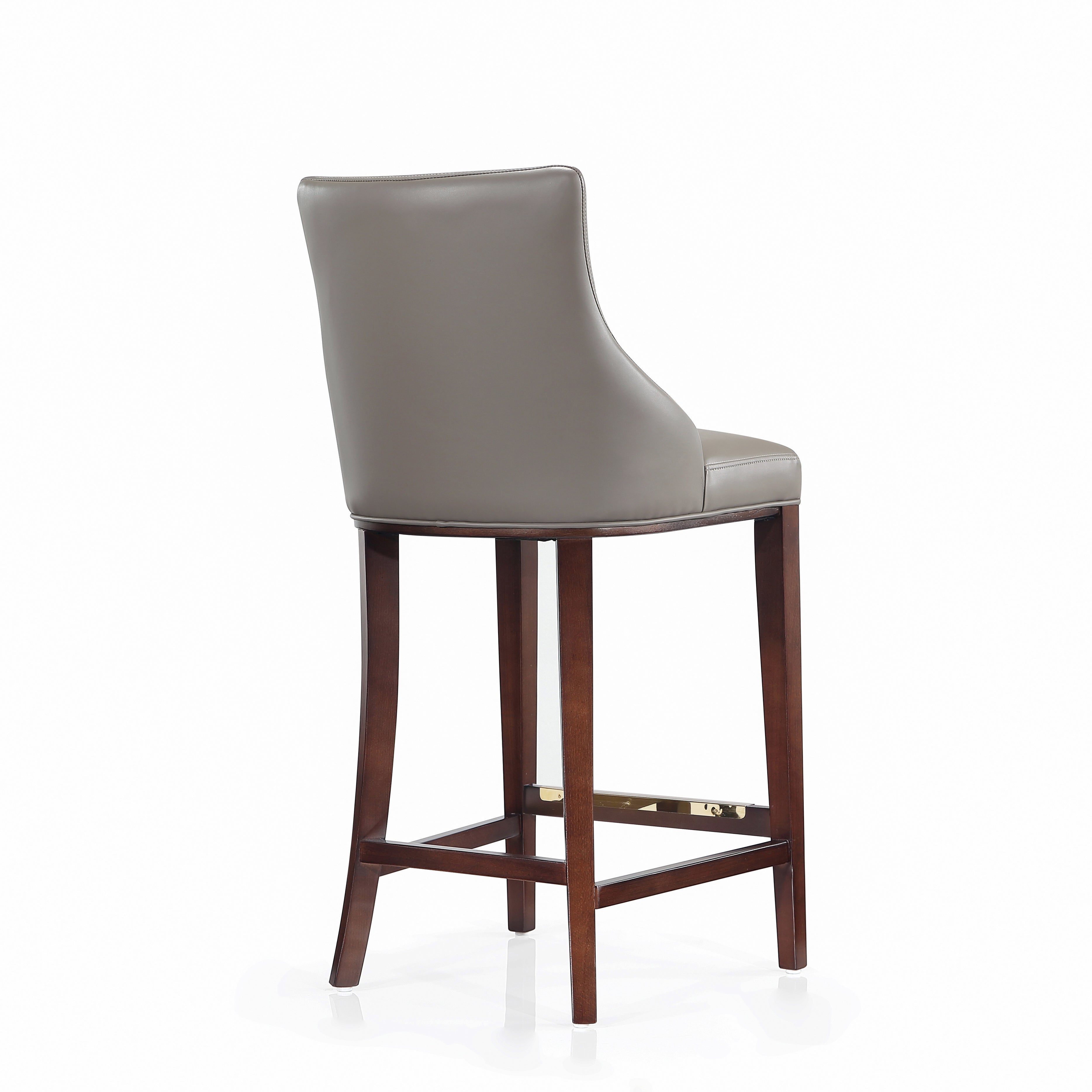 Shubert Wood Upholstered Barstool in Dark
