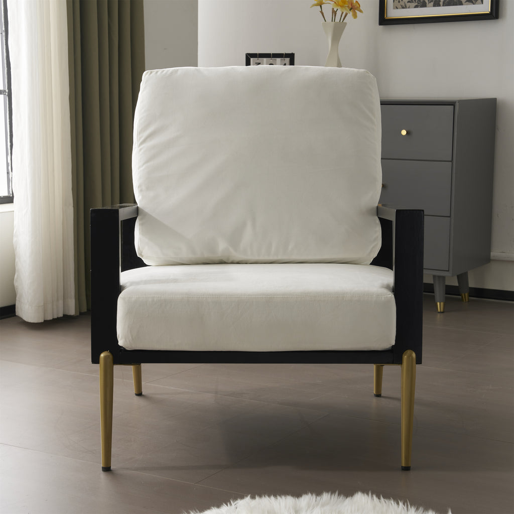 Upholstered Accent Chair: Velvet Lounge Arm Chair