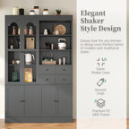 TOPMAX Freestanding Buffet with Hutch