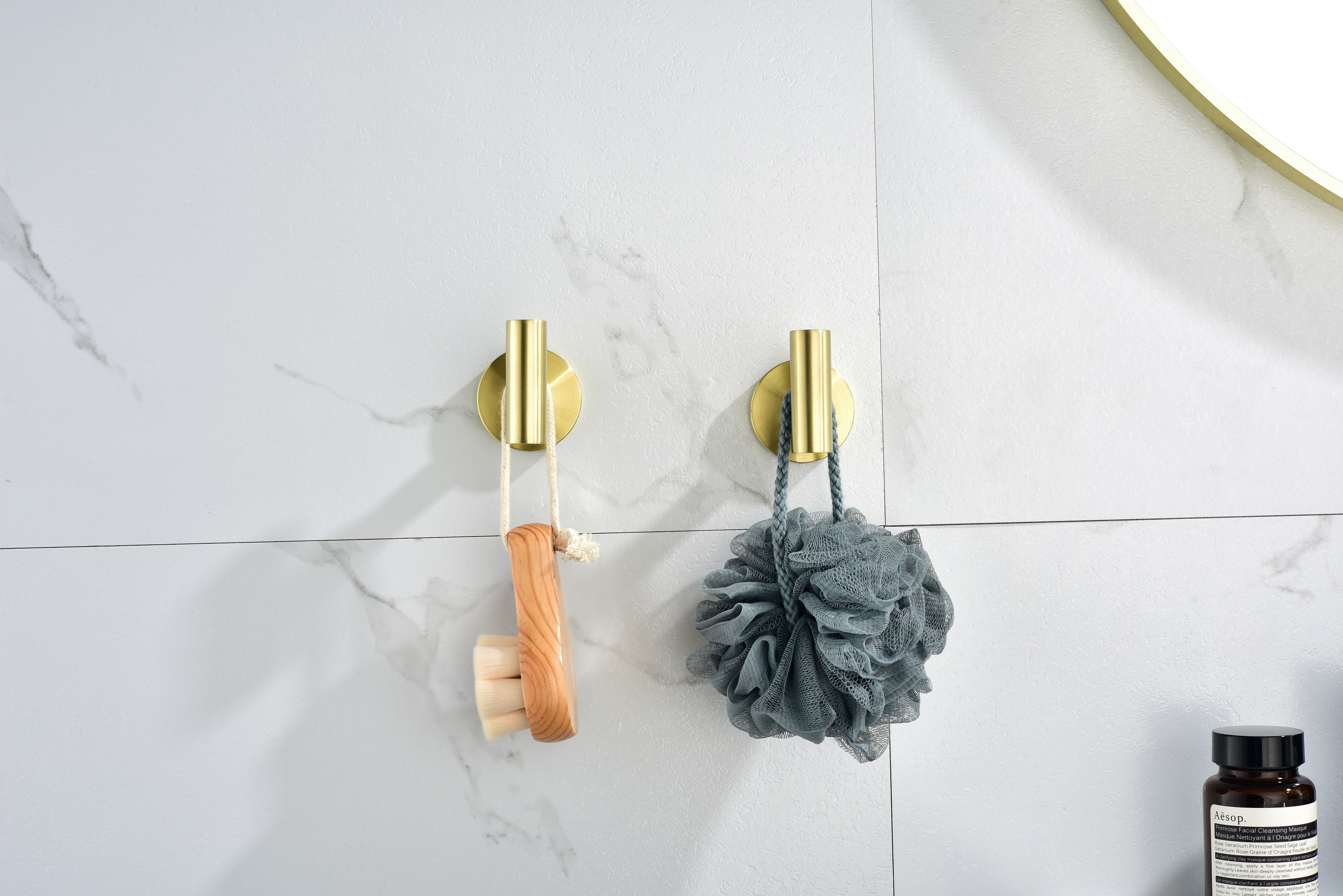 6-Pack Wall-Mounted Stainless Steel Bathroom Towel and Coat Hooks