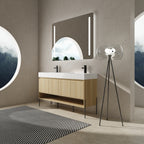 60" Bathroom Vanity Combo with Double Resin Sink