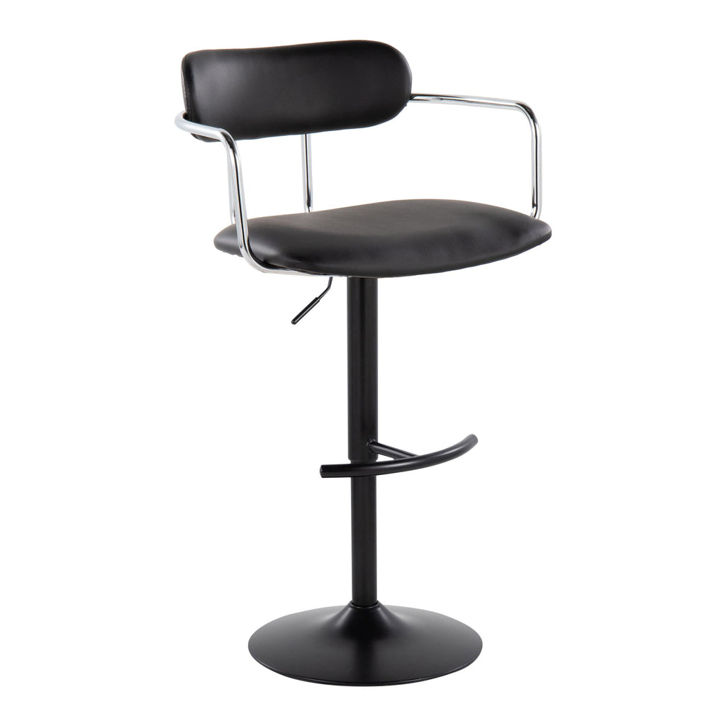 Contemporary Adjustable Height Barstool with Swivel