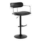 Contemporary Adjustable Height Barstool with Swivel