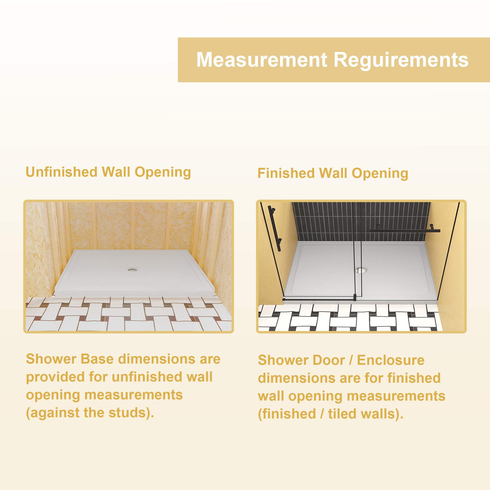 32" x 48" Shower Base Shower Pan