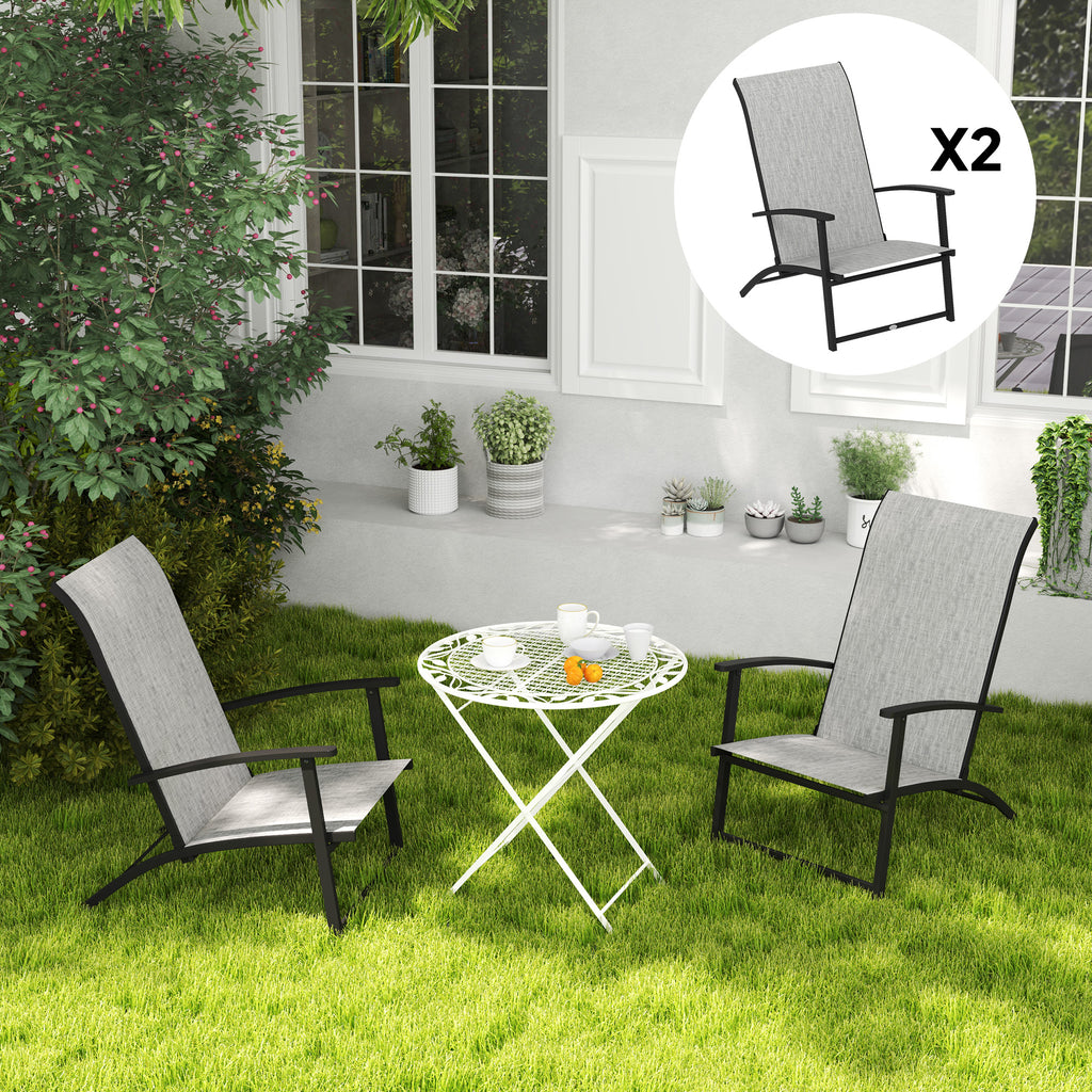Outsunny Folding Patio Chairs Set of 2