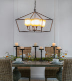 Sleek Industrial Iron Chandelier