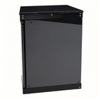Black Single-Door Storage Locker for Outdoor Kitchen Islands