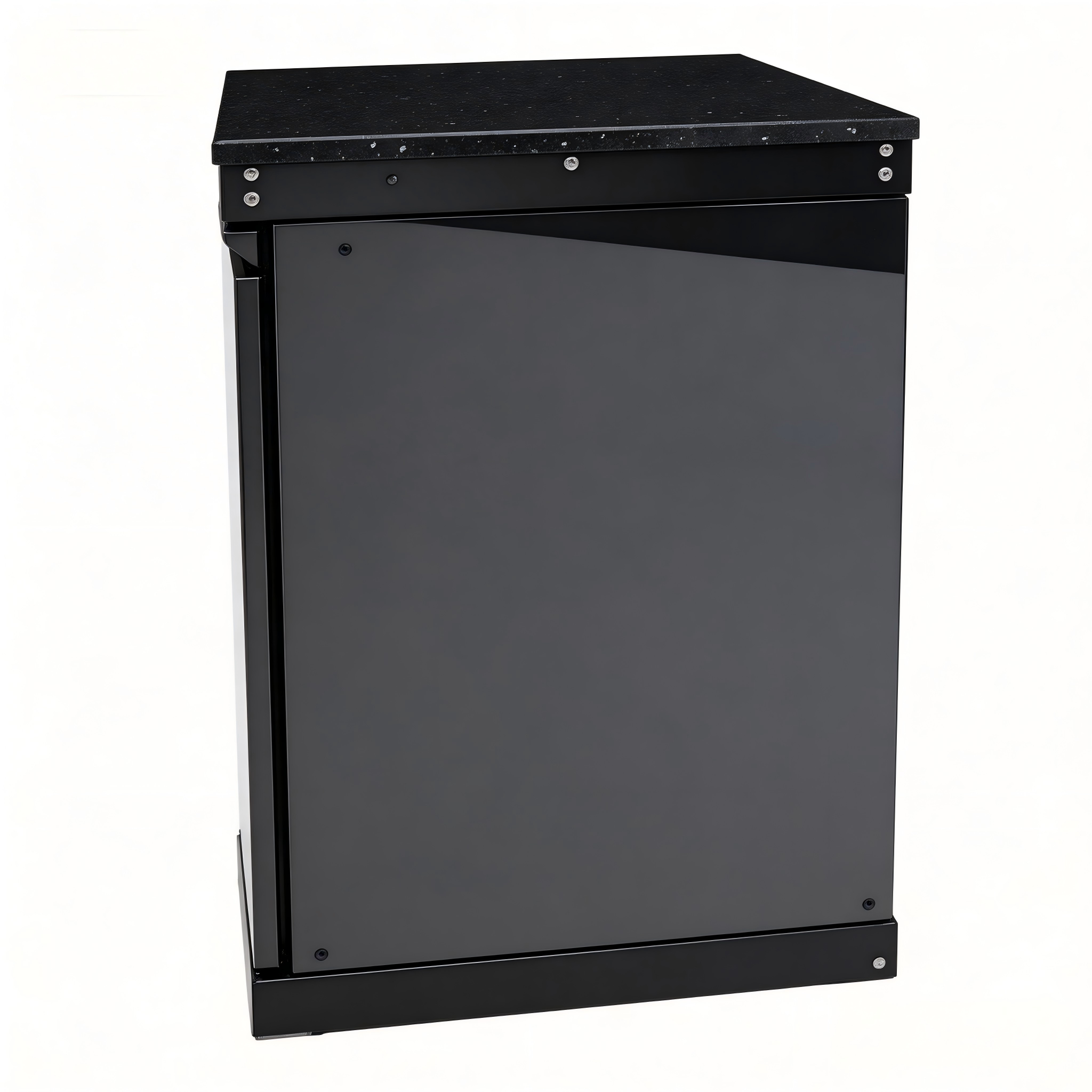 Black Single-Door Storage Locker for Outdoor Kitchen Islands