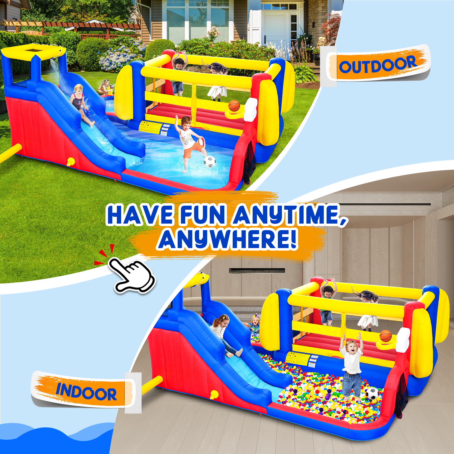7 in 1 Inflatable Slide Water Park