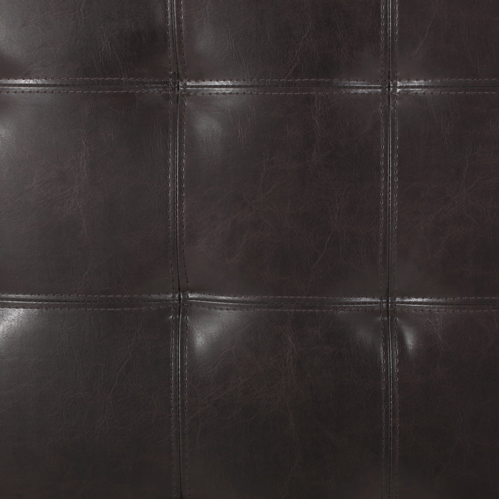 Upholstered Tufted PU Leather Storage Ottoman