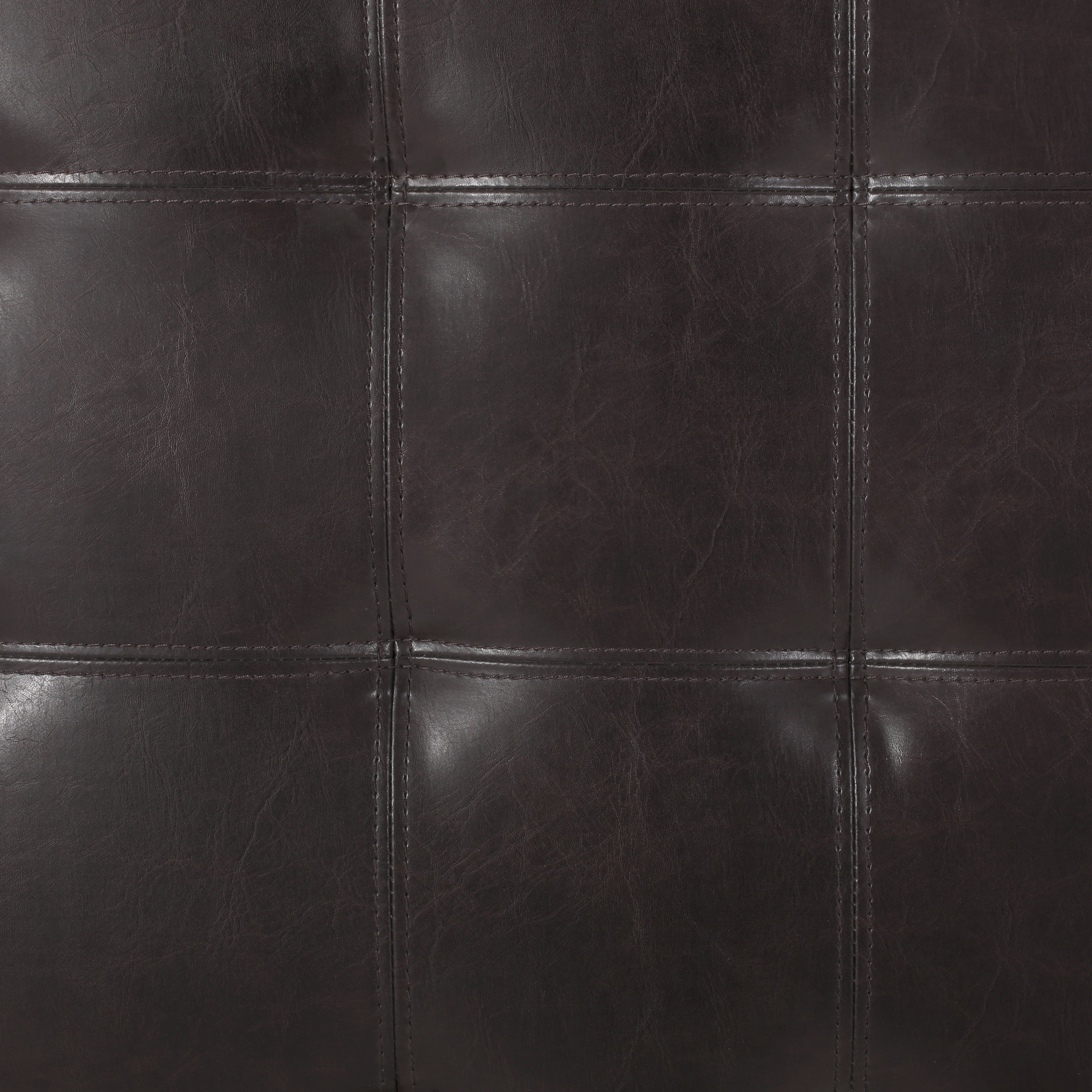 Upholstered Tufted PU Leather Storage Ottoman