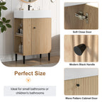 21.6" Wood Bathroom Vanity with Left Side Storage